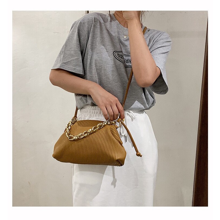 Túi Xách JASMIN NOIR PU Da Pu Phối Dây Xích Phong Cách Retro Cho Nữ
