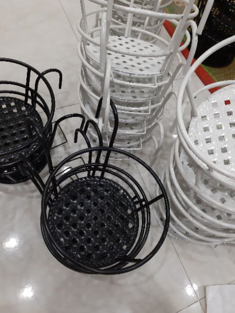 Combo 3 giỏ treo hoa ban công sơn tĩnh đế vân nổi