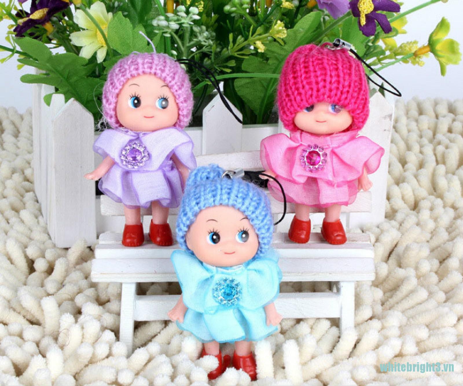 Set 3 Móc Khóa Hình Búp Bê Xinh Xắn Dễ Thương