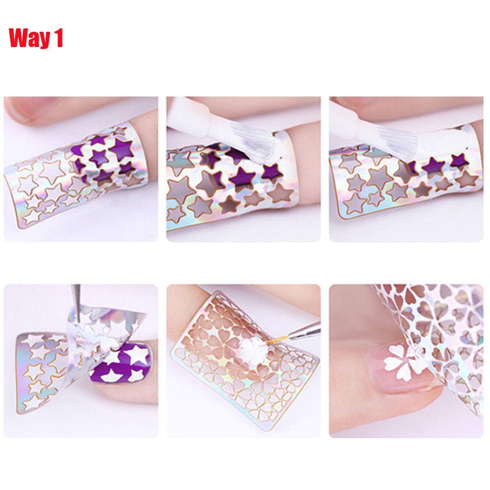 Miếng Dán Trang Trí Móng Tay Họa Tiết Lưới 3D Kiểu Pháp Sáng Tạo