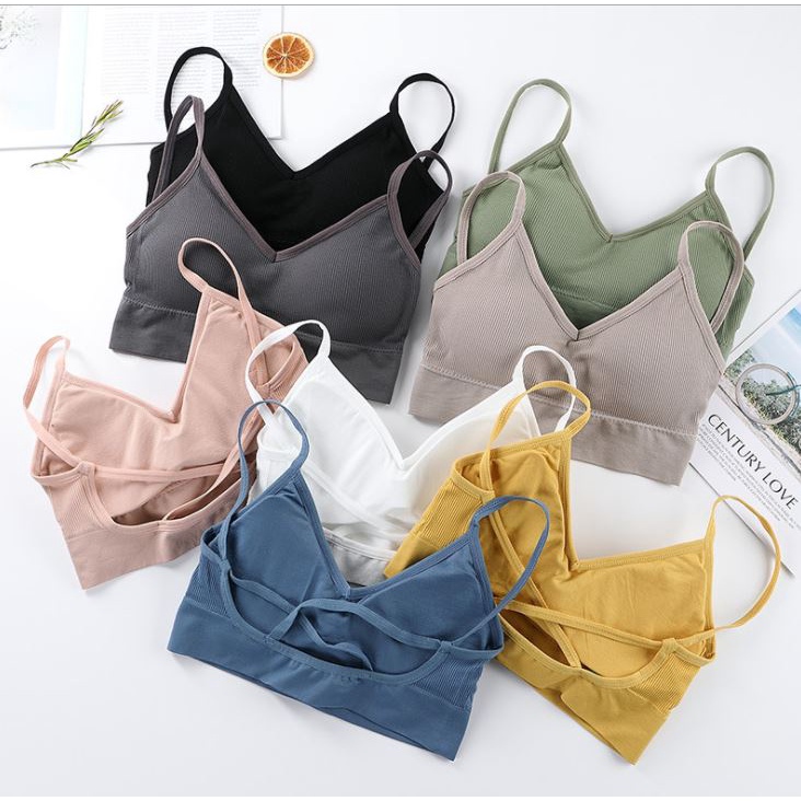 Áo Ngực cotton Không Gọng Dây Chéo Lưng Gợi Cảm Cỡ Lớn 45-65kg