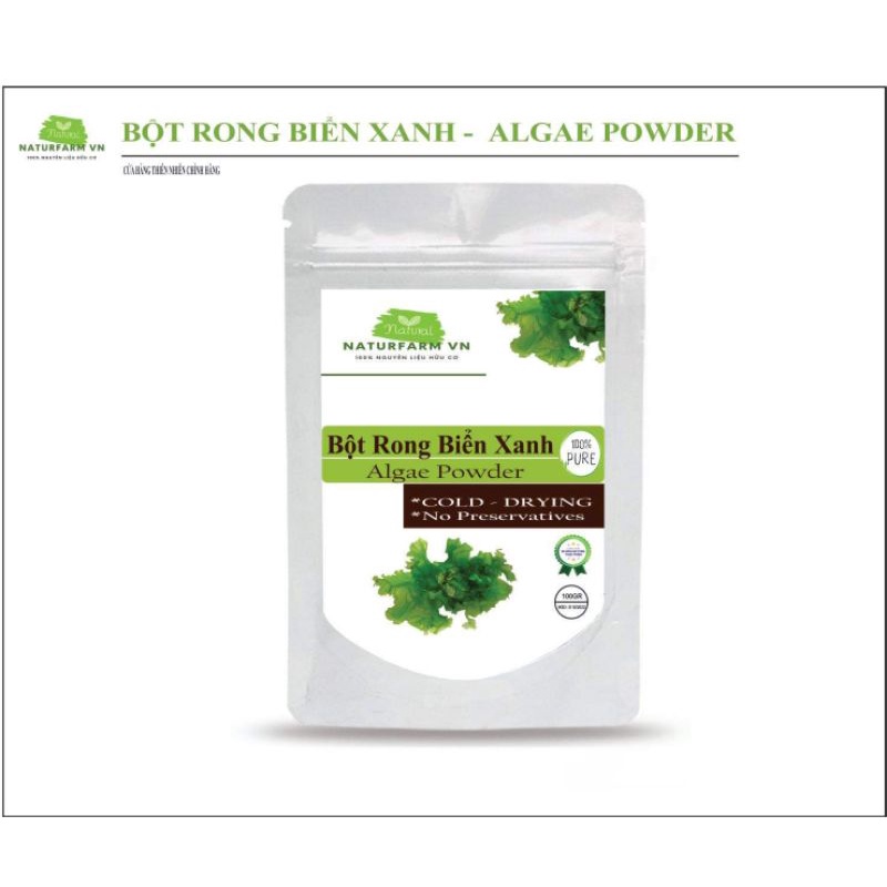 [ 300gr ] Bột Rong Biển Xanh Organic - Đánh bay Mụn, Giảm Thâm, Ủ Tóc Handmade