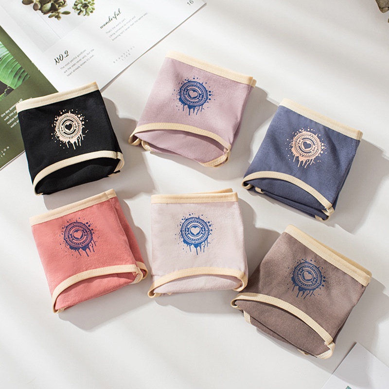 Quần lót nữ Cotton bigsize cỡ lớn XL, XXL kháng khuẩn viền vàng logo | BigBuy360 - bigbuy360.vn