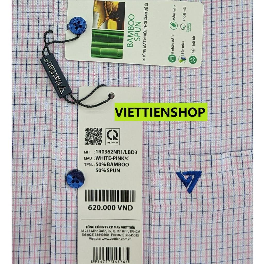 ÁO SƠ MI VIỆT TIẾN DÀI TAY VẢI TRE CA RÔ