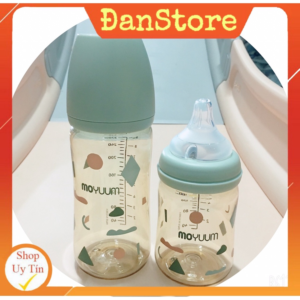 Bình sữa moyuum họa tiết mới 170ml 270ml đổi núm 1 2 3 4, bình sữa moyuum mây mẫu mới Cloud giá tốt tại Hà Nội