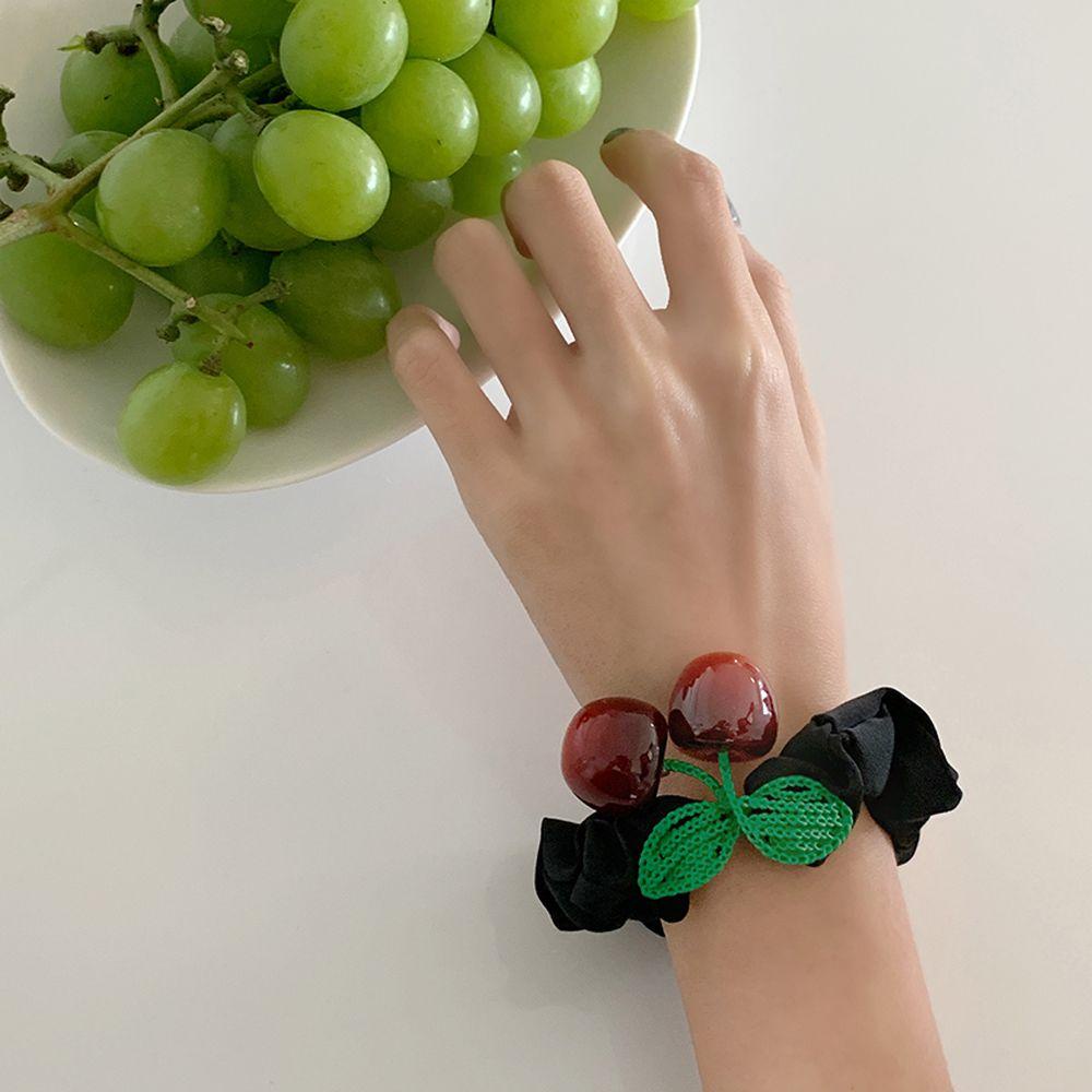 Dây Cột Tóc Co Giãn Bằng Nhựa Resin Thiết Kế Thời Trang Ngọt Ngào WMES15H Cho Nữ