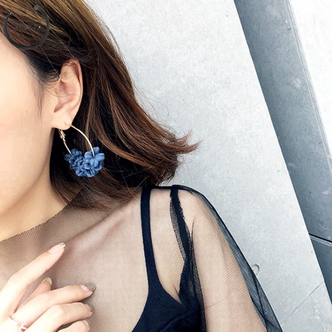 Bông Tai Tròn Bằng Hợp Kim Phong Cách Bohemian