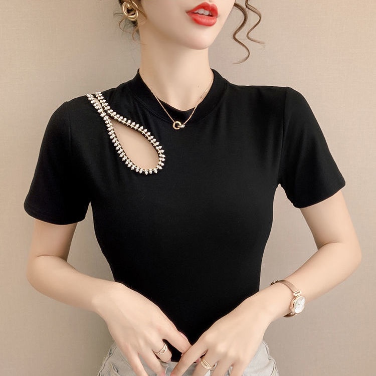 Áo Thun Tay Ngắn Dáng Ôm Thiết Kế Độc Đáo Thời Trang Mùa Hè Mới Cho Nữ