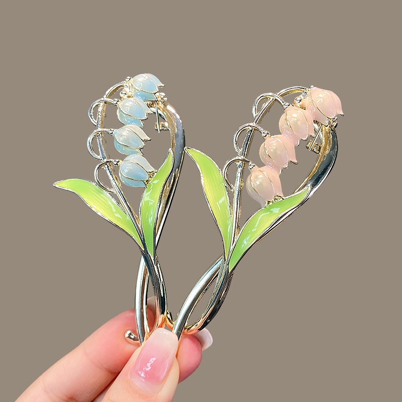 Kẹp Tóc Hình Hoa Lily / Chú Ếch / Cá Mập Bằng Kim Loại Cao Cấp Cho Nữ