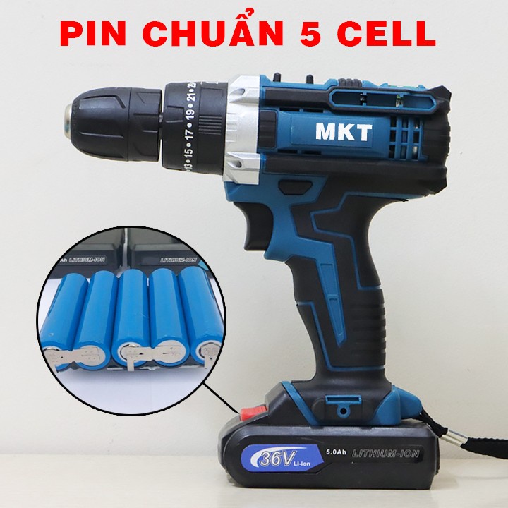 Bộ Máy Khoan Pin Bắt Vít Makita 36V 3 Chức Năng Kèm 2 Pin, Đầy Đủ 24 Phụ Kiện Đồ Nghề