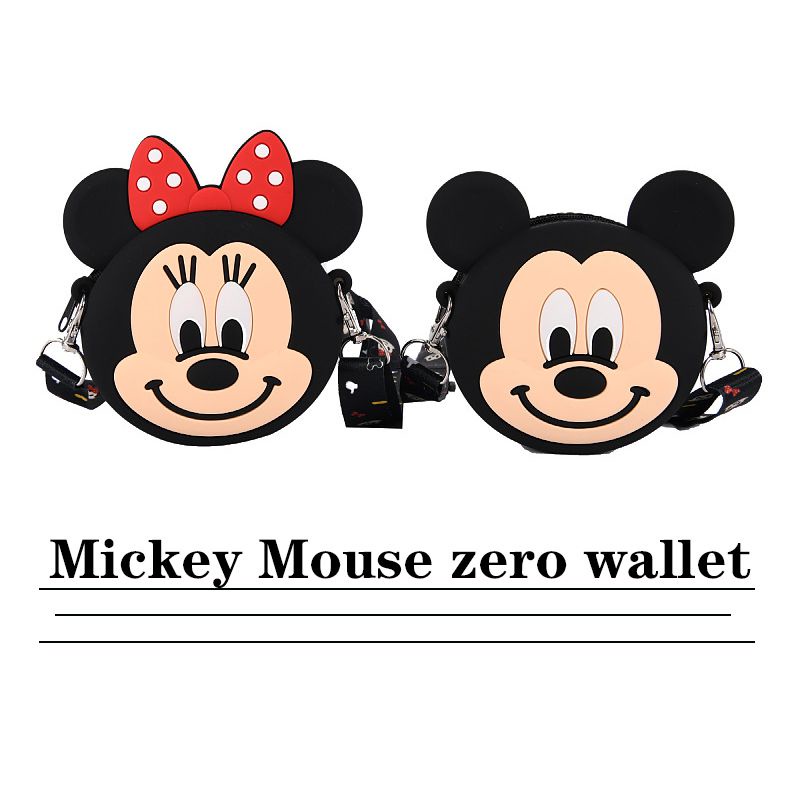 Túi Đeo Vai Bằng Silicon Hình Chuột Mickey Minnie Dễ Thương Thời Trang Cho Trẻ Em