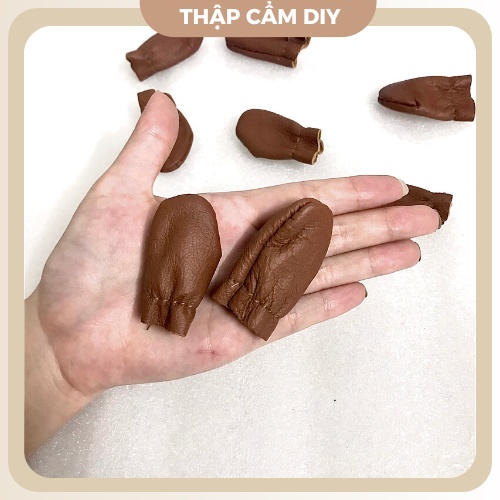 Dụng Cụ Chọc Len, Handmade - Miếng Da Bảo Vệ Ngón Tay Khi Chọc Len