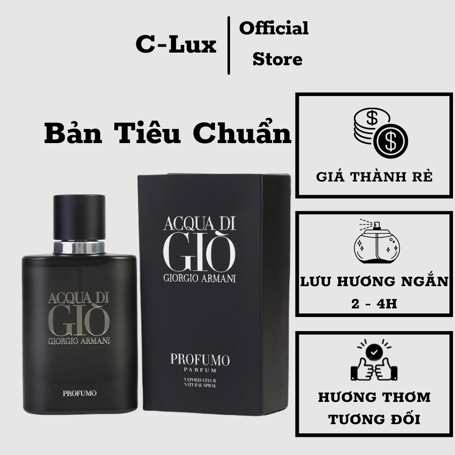 Nước hoa nam Acqua di Giò Đen dầu thơm nam tính lưu hương lâu mạnh mẽ cuốn hút