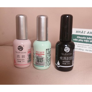 Base, Top,Cứng móng Hoa hồng (nail)