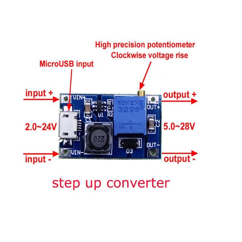 Mạch Tăng Áp Mini có Cổng Micro USB ( XY-016 | MT3608 )