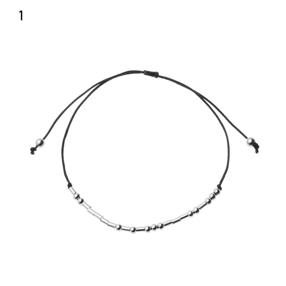 Vòng Đeo Tay Mã Morse Có Thể Điều Chỉnh Dành Cho Nam|Phụ Kiện Trang Trí Màu Sắc Xinh Xắn