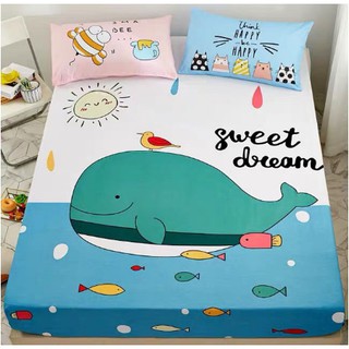 Kn527 bộ ga gối cotton cho bé
