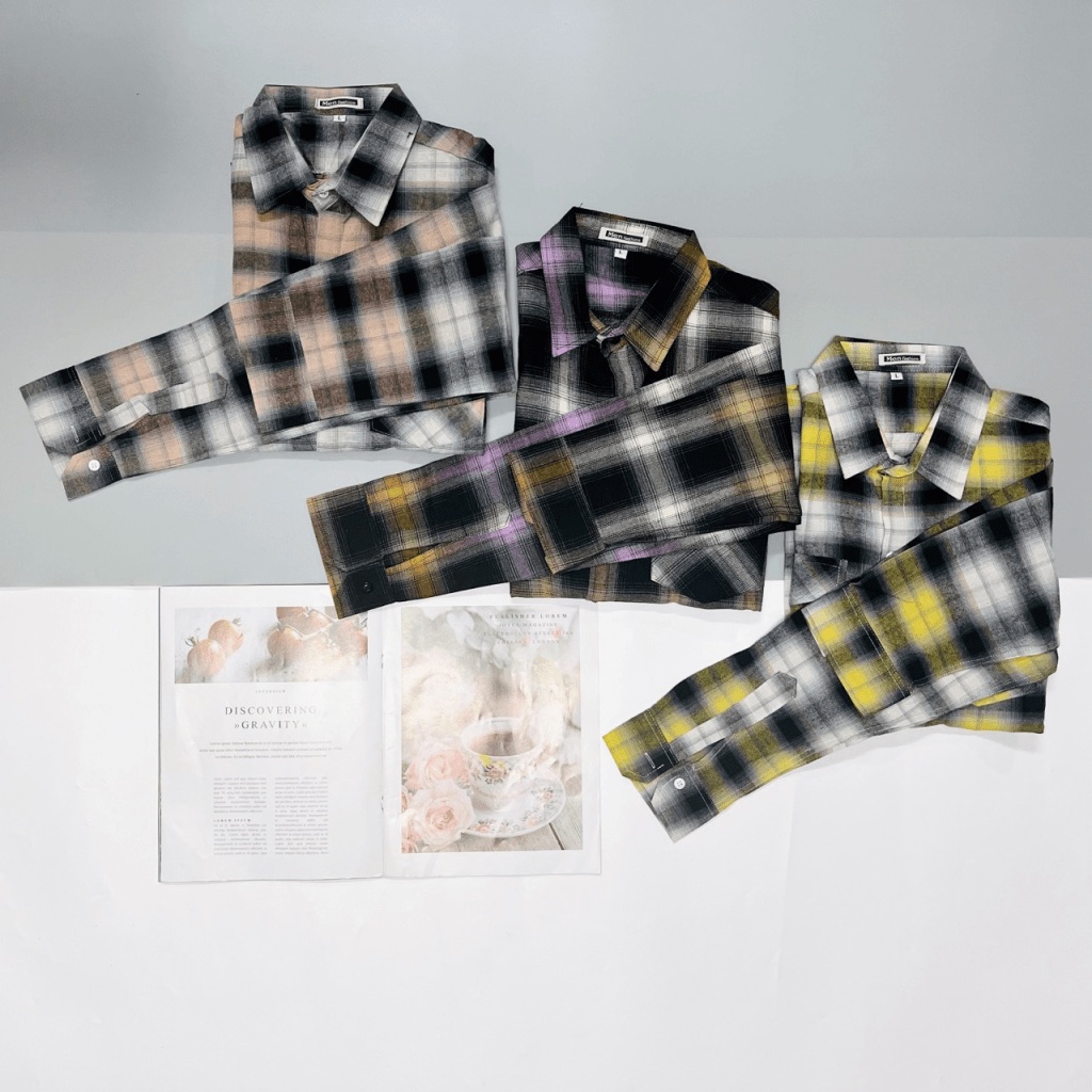 MẪU HOT Áo Sơ Mi Caro Nam Nắp Túi Tay Dài Trơn Vải Cotton Dày Dặn Hàng XỊn Y HÌnh Shop Tự CHụp HK