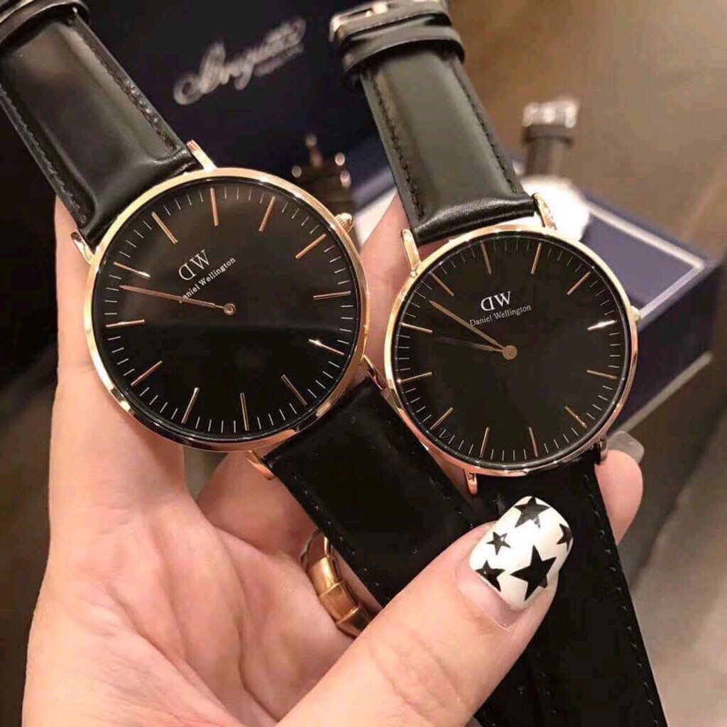 Siêu HOT Đồng hồ D..W nam nữ dây da D8732 sang trọng lịch lãm