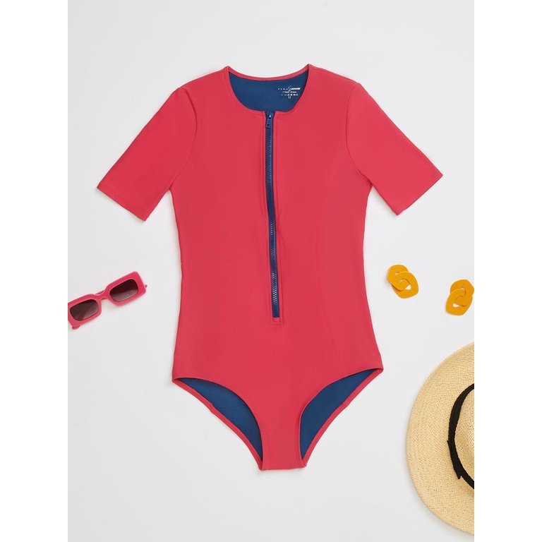 Bikini 1 mảnh, đồ bơi One Piece nữ Vera Polyamide trơn - V0442
