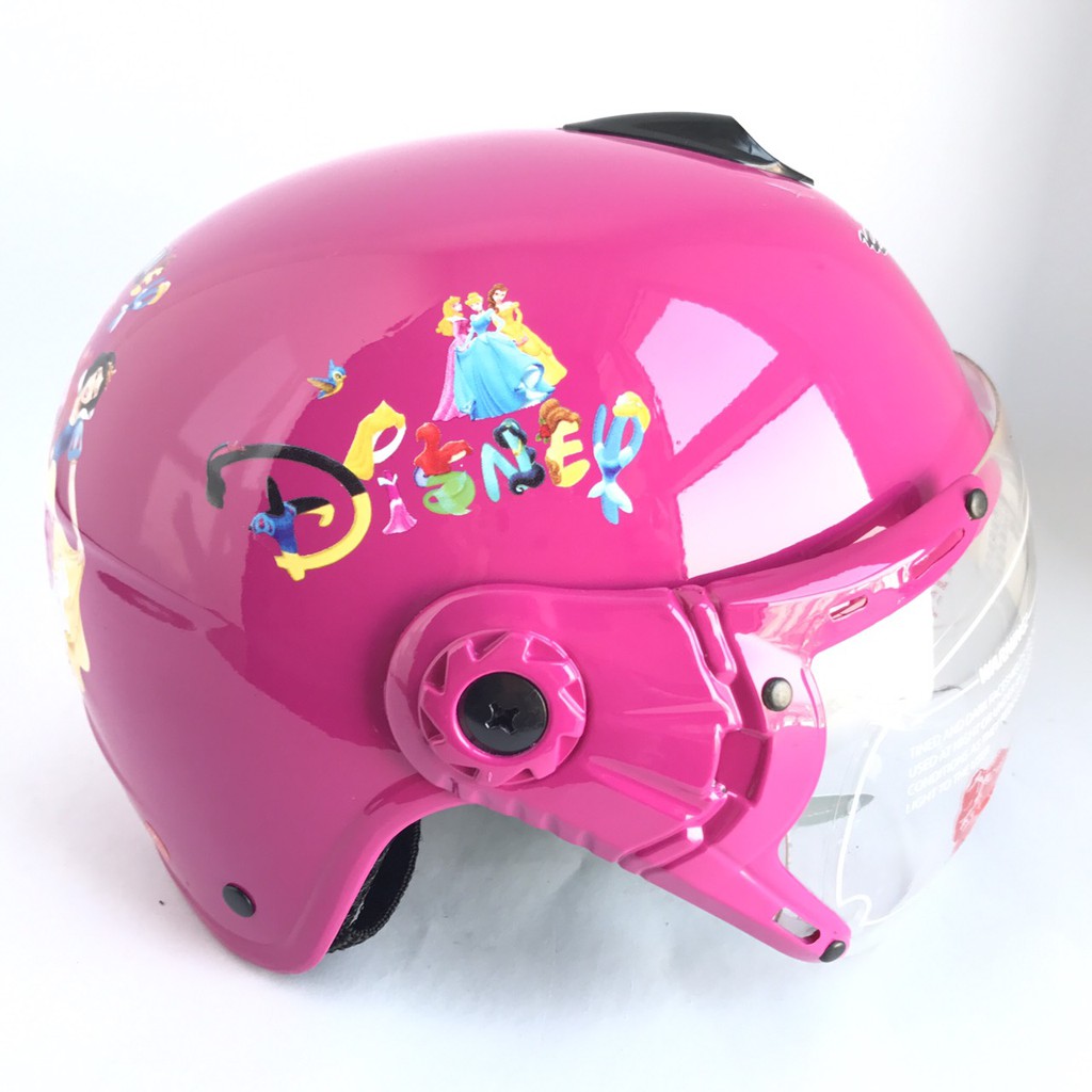 Nón bảo hiểm trẻ em nửa đầu có kính dành cho bé gái - V&amp;S Helmet - Hồng công chúa