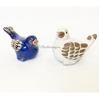 Chim mãng cầu gốm tráng men - Tượng gốm xinh xắn trang trí, decor sân vườn