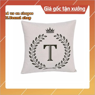Vỏ Gối chữ cái theo tên Gối Sofa Gối Tựa Lưng Văn Phòng Gối Tựa Ôtô P.cuối