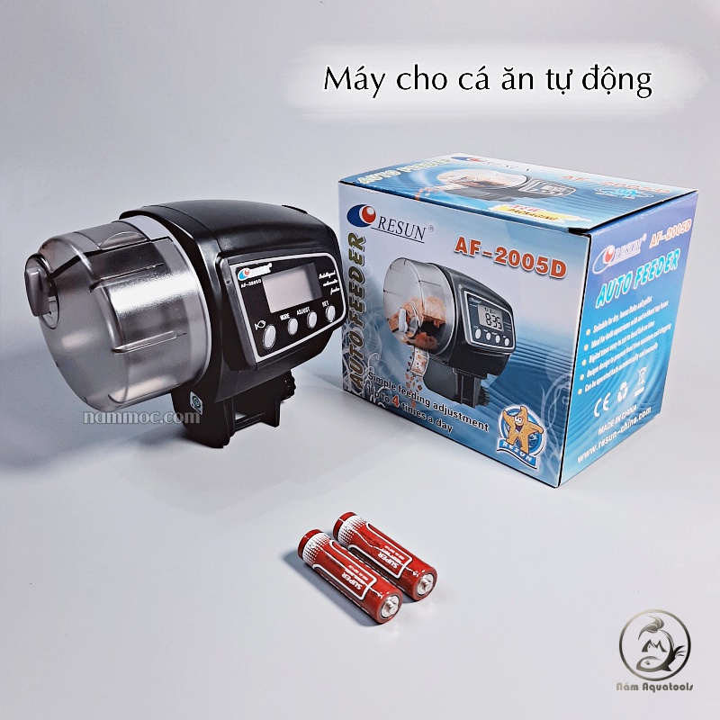 Máy Cho Cá Ăn Tự Động RESUN AF2005D - Có Đồng Hồ LCD Hiển Thị Thời Gian | Không Sợ Cá Đói Khi Đi Công Tác, Về Chơi Tết