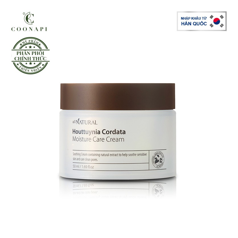 Kem Dưỡng Diếp Cá Cấp Ẩm, Dưỡng Trắng, Chăm Sóc Da Mụn Nhạy Cảm All Natural Houttuynia Cordara Moisture Care Crem 50ml