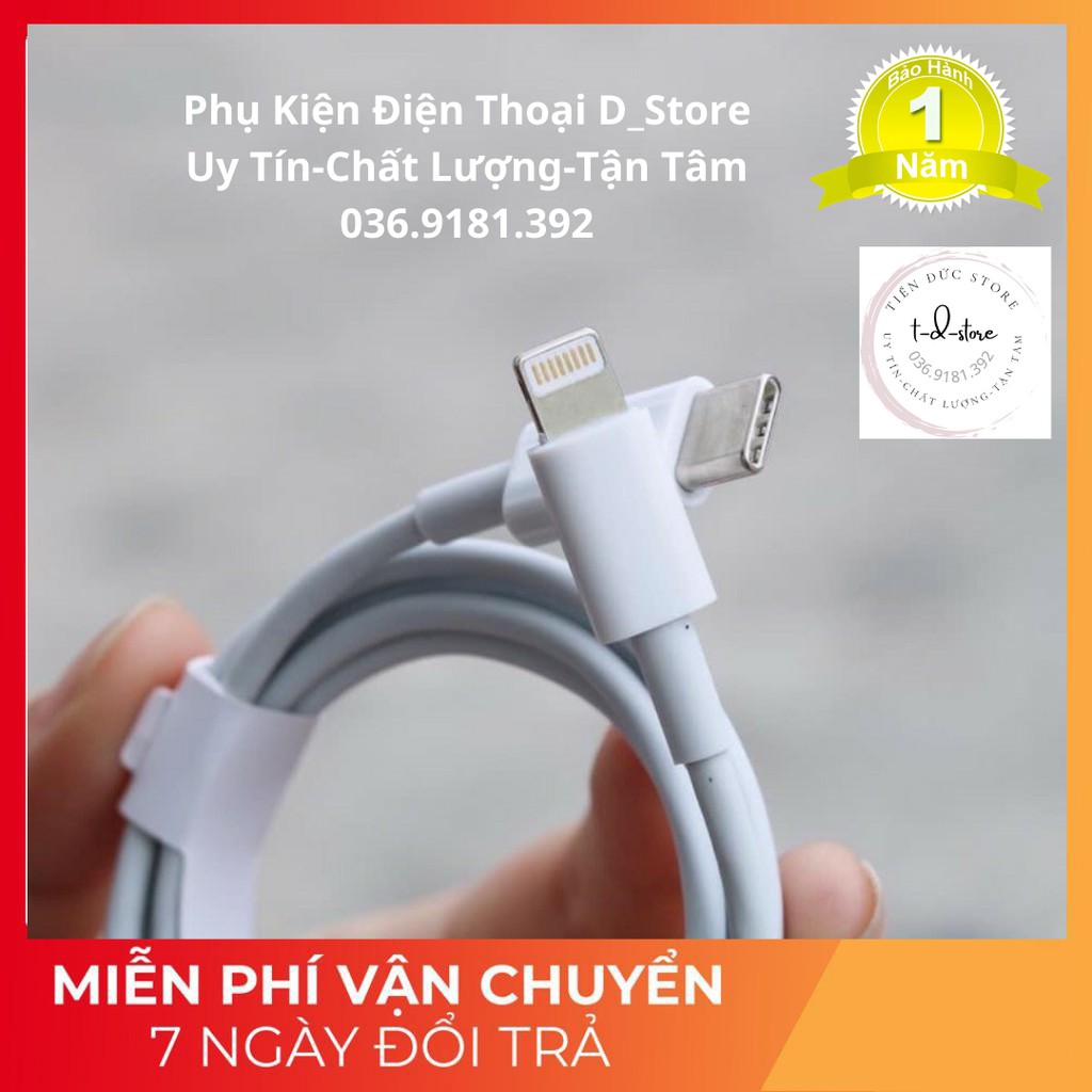 Cáp Sạc Nhanh IPhone USB-C Ra Lightning 18W.