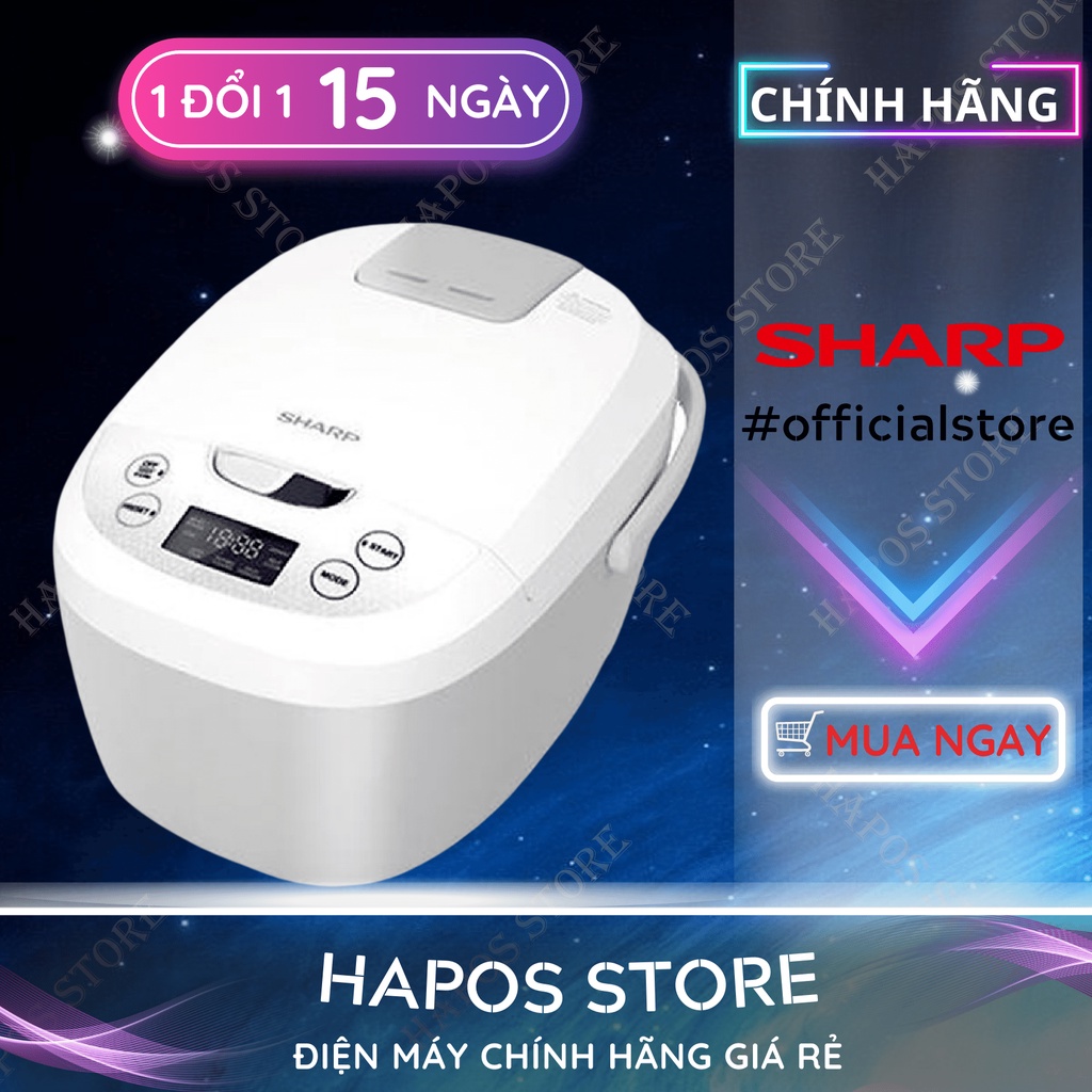 Nồi Cơm Điện Tử Sharp KS-COM186EV-GL (1.8L) - HAPOS