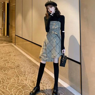 Order 7 ngày_Áo yếm dạ + kèm áo len