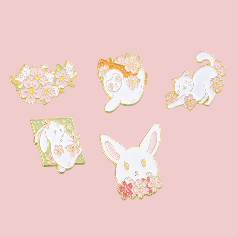 Trâm Cài Áo Hình Thỏ Mèo Dễ Thương Phong Cách Nhật Bản