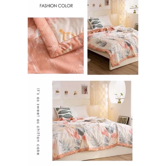 Chăn cotton đũi hè nhập khẩu loại đẹp , mềm mịn thoáng mát , chăn đũi cotton hè mẫu KẺ HOA mới nhất kích thước 2m x 2m2