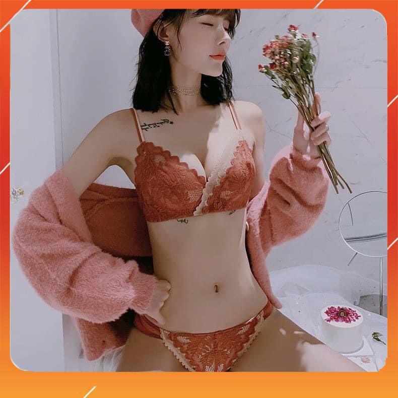 Set bộ đồ lót nữ ren cao cấp áo không gọng cup chéo, đệm mút siêu mềm nâng đẩy tối đa. Mã B19020