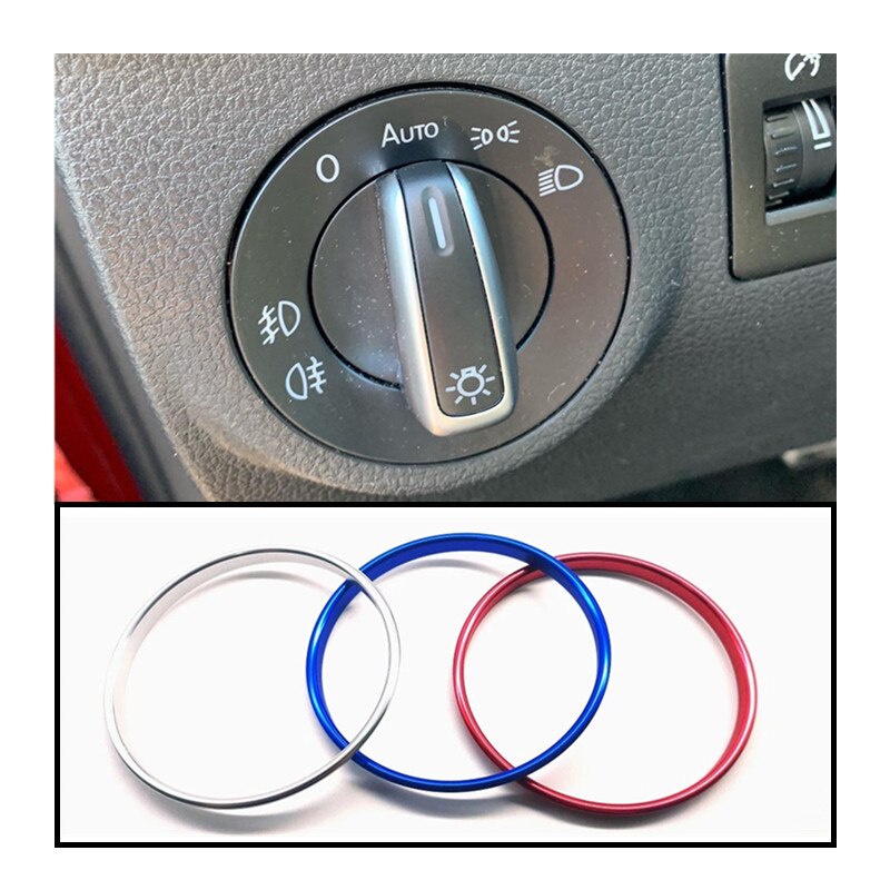Đèn Pha Công Tắc Viền Khung Vòng Phù Hợp Cho Xe Volkswagen VW PQ35 PQ46 Golf Jett MK5 MK6 Passat B6 