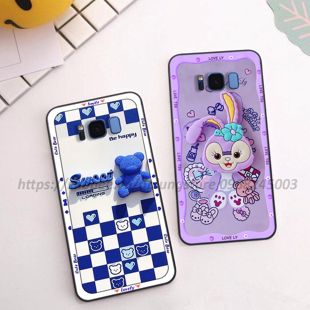 Ốp lưng Samsung S8 / S8 Plus / S8+ in hình 3D gấu cute cool ngầu giả nổi.
