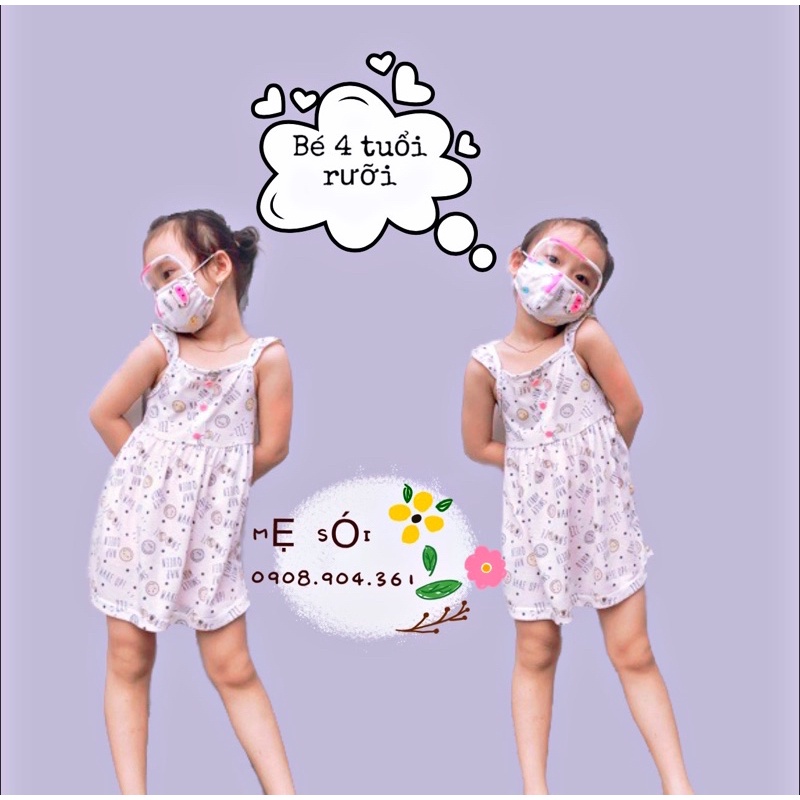 Khẩu Trang Mặt Kính Vải Xô Cho Bé Sói Cá Hý