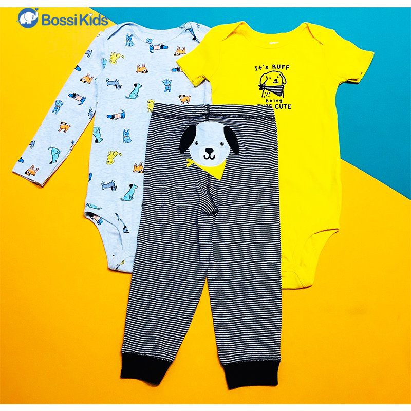 [CARTER'S USA] -  Set 2 bodysuit kèm quần dài họa tiết cute dog dành cho bé trai  B033