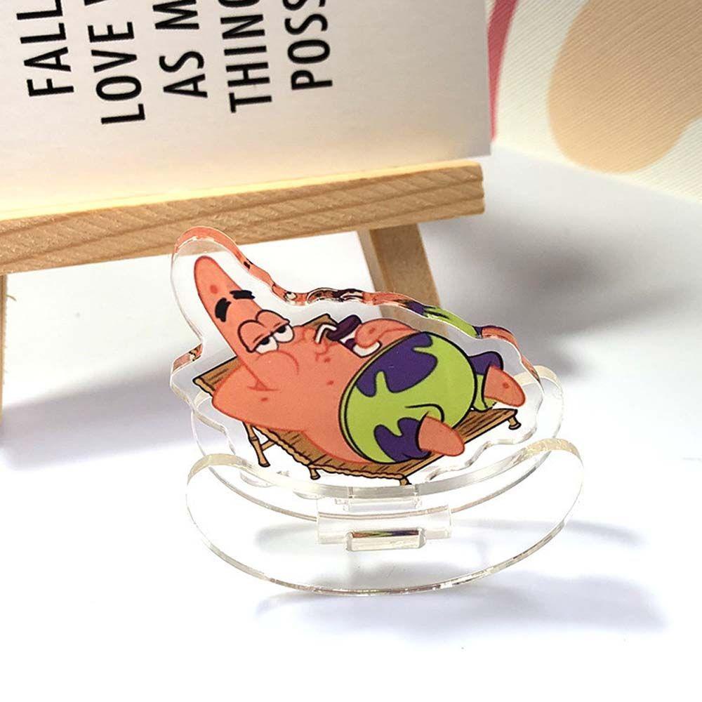 Mô Hình Nhân Vật Hoạt Hình SpongeBob Bằng Acrylic Trong Suốt Để Bàn Trang Trí Nhà Cửa