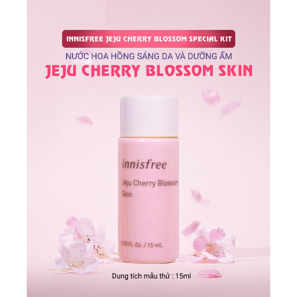 Set 4 Món Dưỡng Ẩm, Sáng Da Chiết Xuất Hoa Anh Đào Innisfree Jeju Cherry Blossom Special Kit [4 Items]