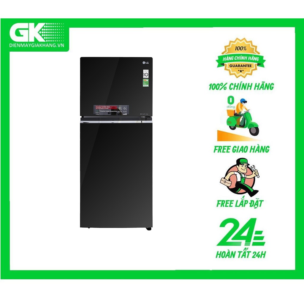 [Mã ELMS5TR giảm 5% đơn 5TR] L422GB - Tủ lạnh LG Inverter 393 lít GN-L422GB