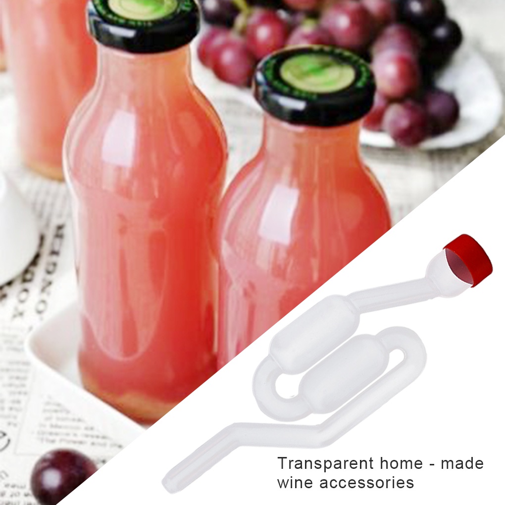 [CHOO] Homebrew Wine Fermentation Airlock Valve Plastic One-Way Exhaust Water Seal Bubble Grommet Beer Brewing Tool