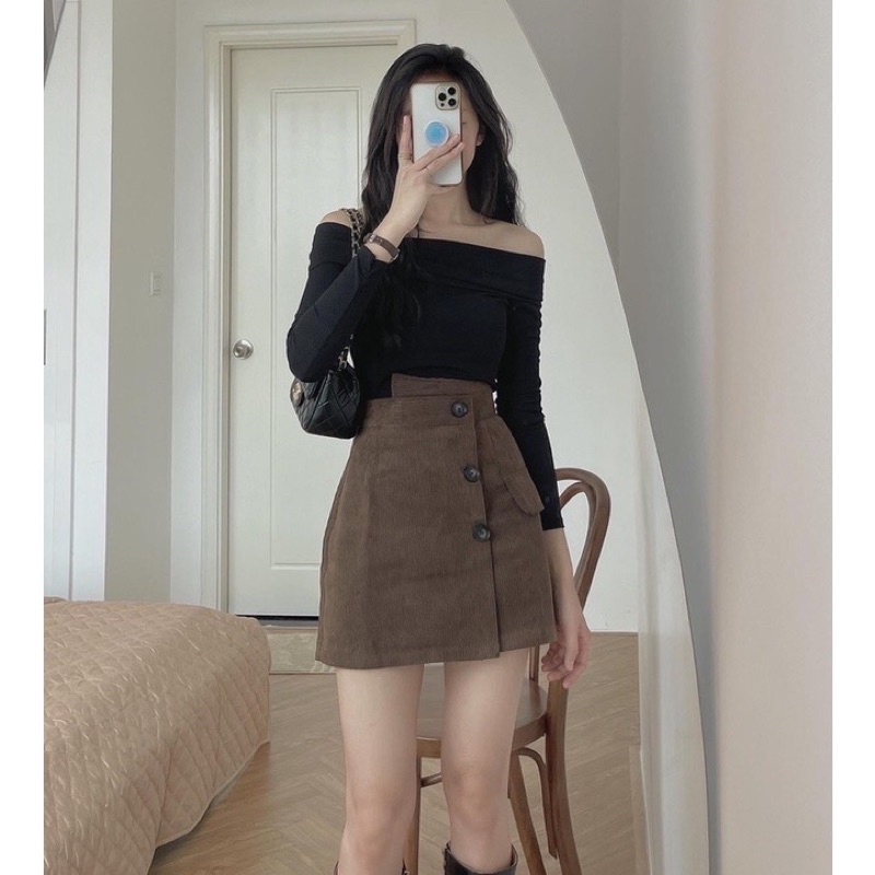 QUẦN SOOC GIẢ CHÂN VÁY NHUNG TĂM CẠP CAO VẠT CHÉO GIÁ RẺ | BigBuy360 - bigbuy360.vn