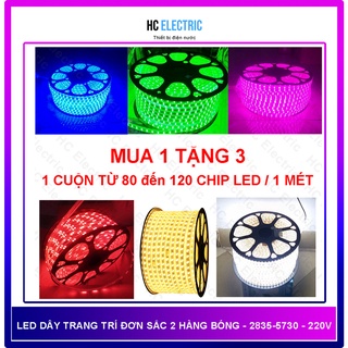 Đèn led trang trí - dây led đôi 2835 - 5730 - 220v trang trí cực xinh , siêu sáng