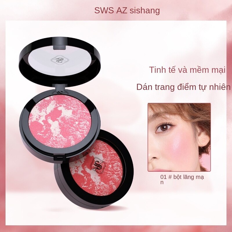 Hộp phấn má hồng thời trang SIVSAZ 3 màu tùy chọn kèm cọ 3.5g | BigBuy360 - bigbuy360.vn