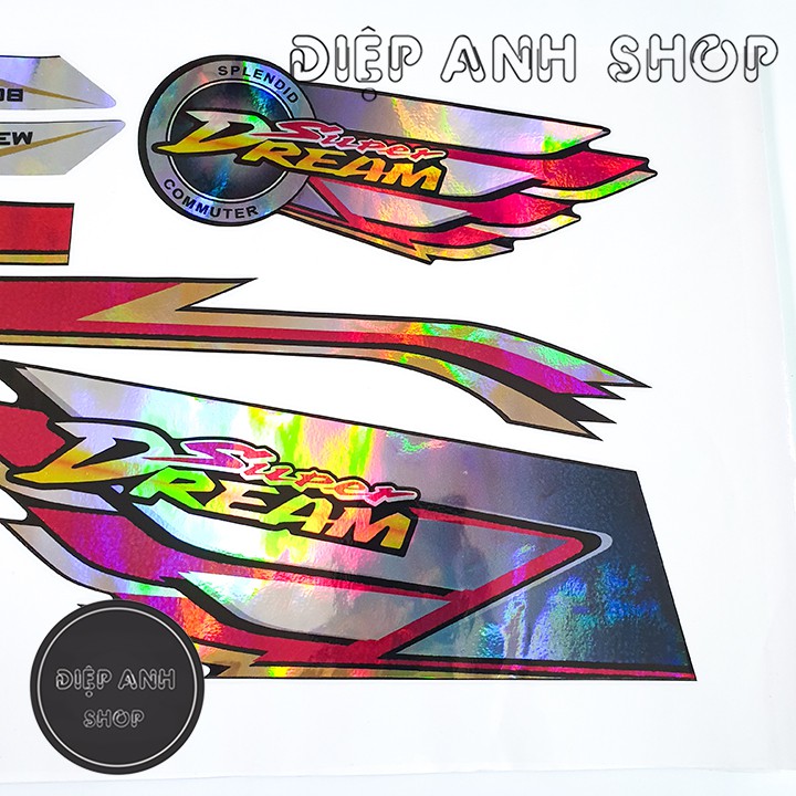 Tem xe Dream 7 màu - Tem chế xe Dream