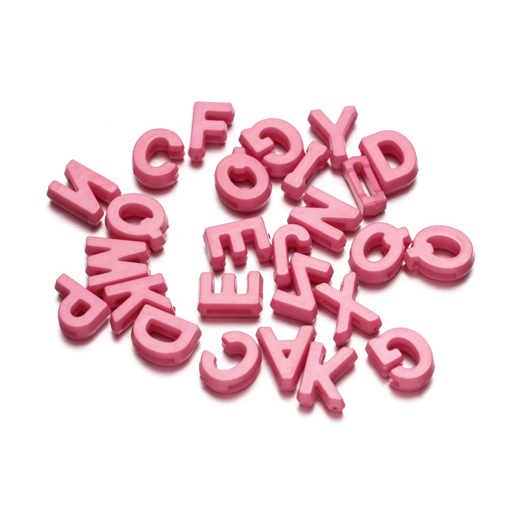 Set hạt xỏ St.kunkka 20g 12.5mm bằng acrylic kiểu chữ cái làm vòng tay/ dây chuyền