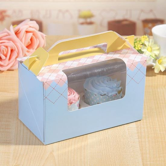 HỘP GIẤY CUPCAKE 2 Ô CARO