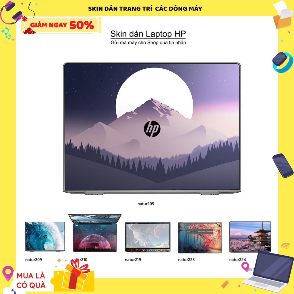 Skin dán Laptop HP in hình thiên nhiên phong cảnh đẹp (inbox mã máy cho Shop)